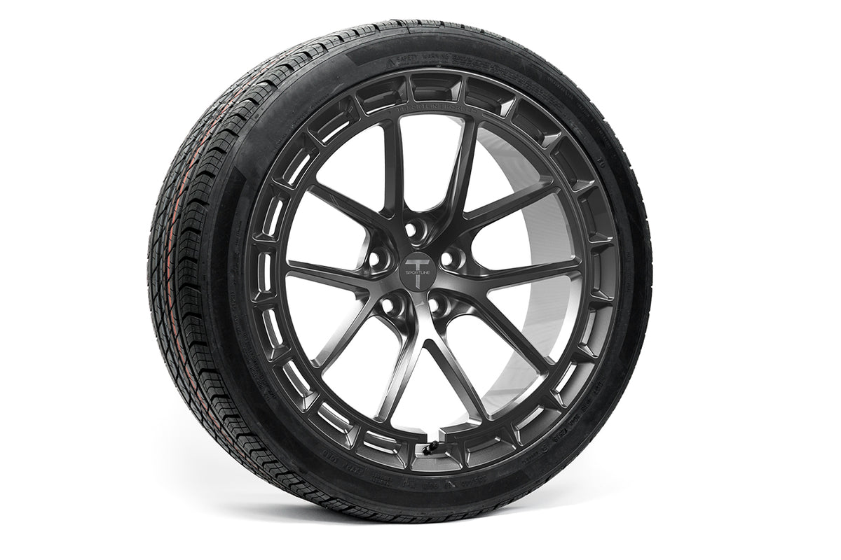 TSW115A Aero 19&quot; Superwide Tesla Model 3 Fully Forged Lightweight Tesla Wheel and Tire Package (Set of 4)