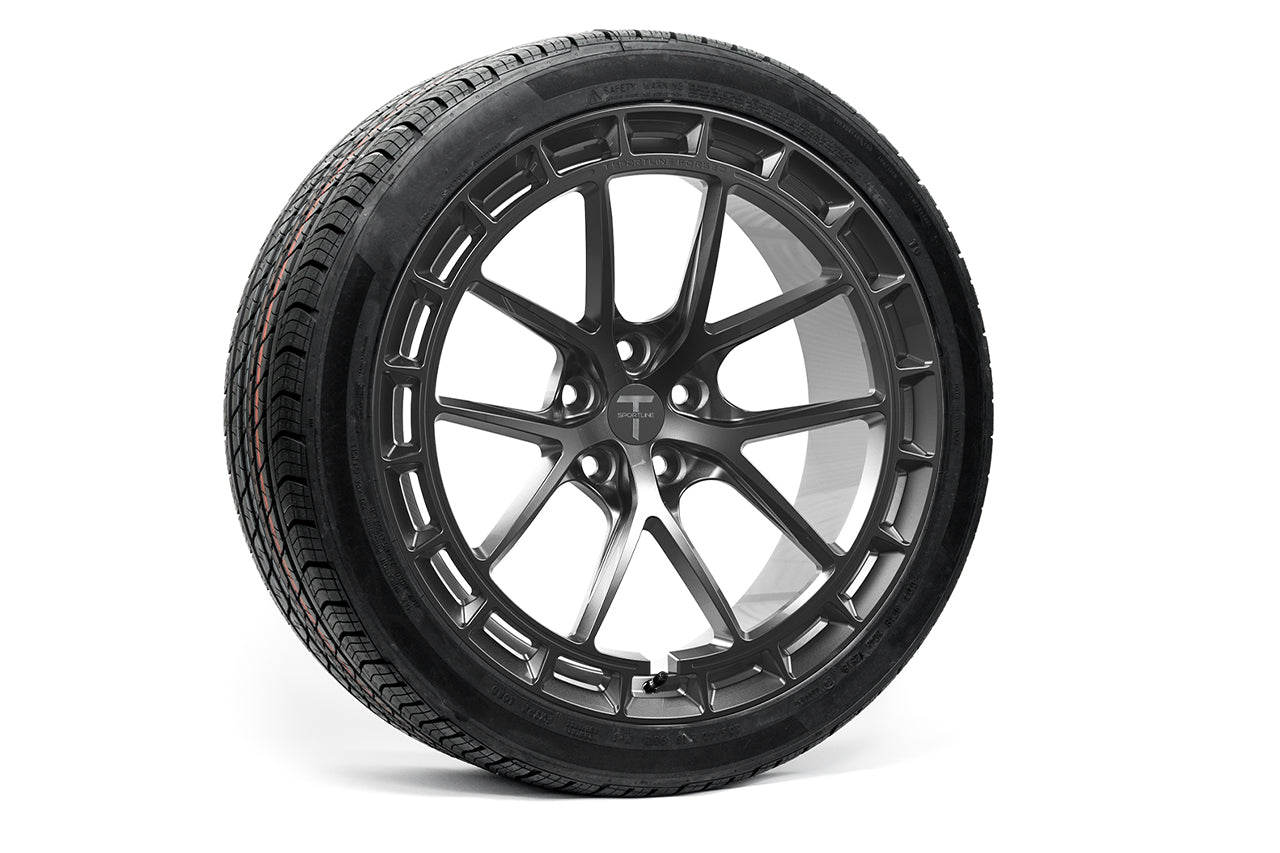 TSW115A Aero 19" Superwide Tesla Model 3 Fully Forged Lightweight Tesla Wheel and Tire Package (Set of 4)
