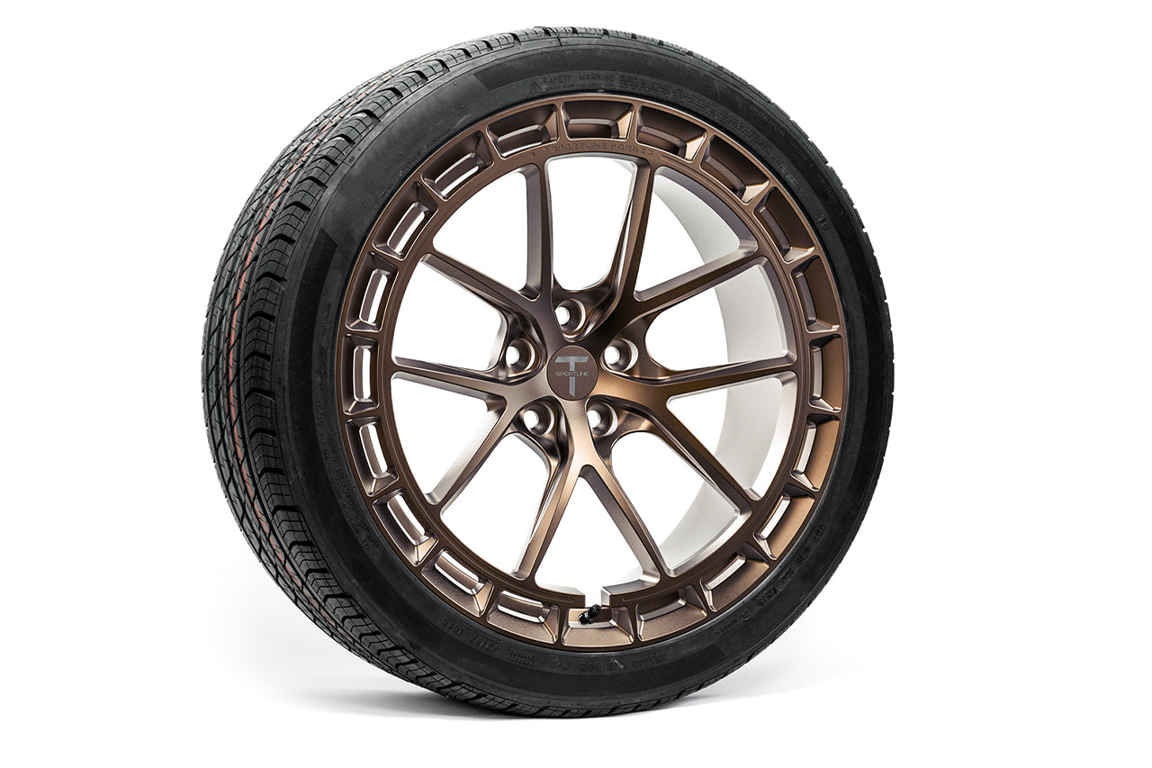 TSW115A Aero 19" Superwide Tesla Model 3 Fully Forged Lightweight Tesla Wheel and Tire Package (Set of 4)