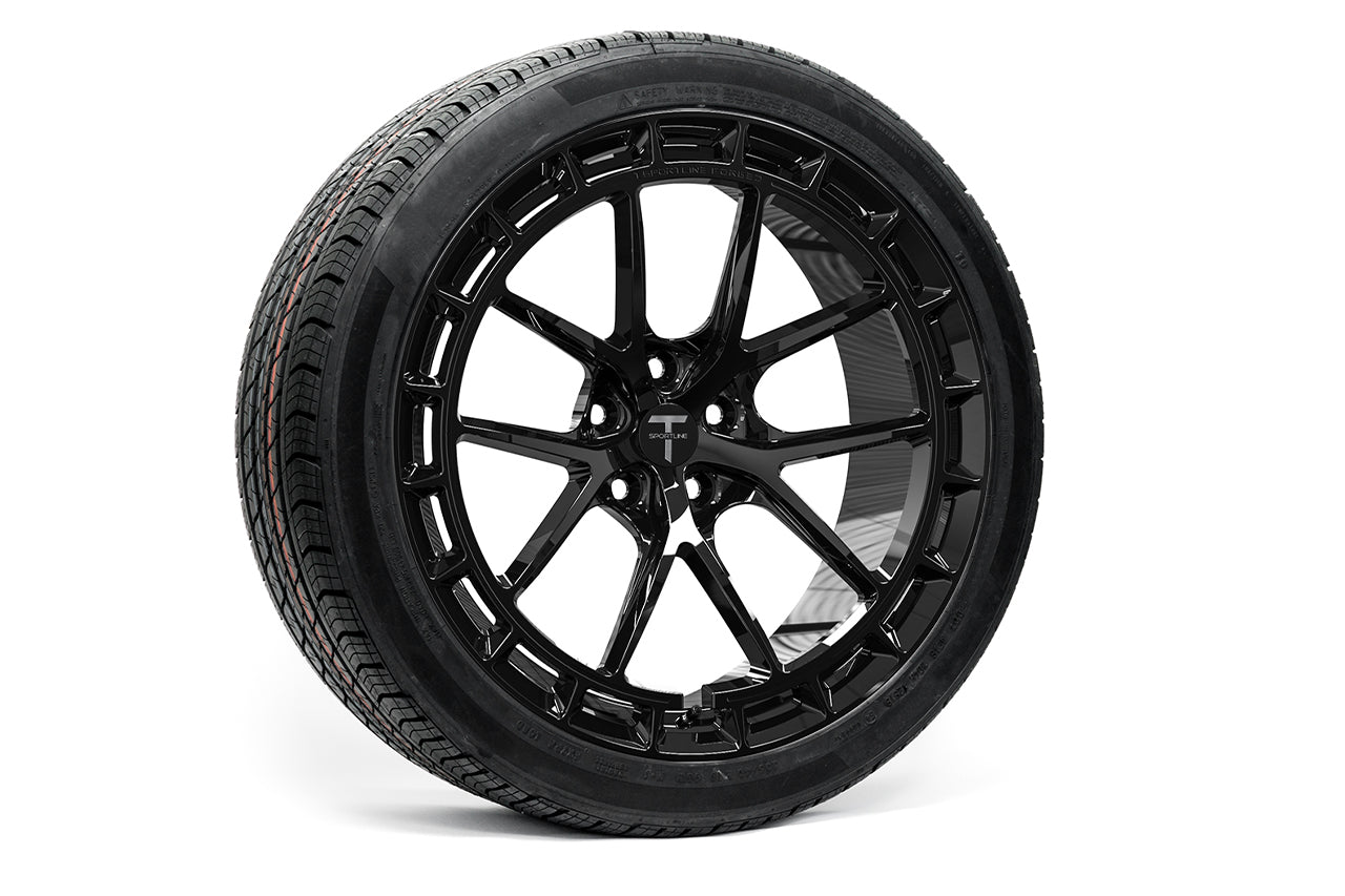 TSW115A Aero 19" Superwide Tesla Model 3 Fully Forged Lightweight Tesla Wheel and Tire Package (Set of 4)