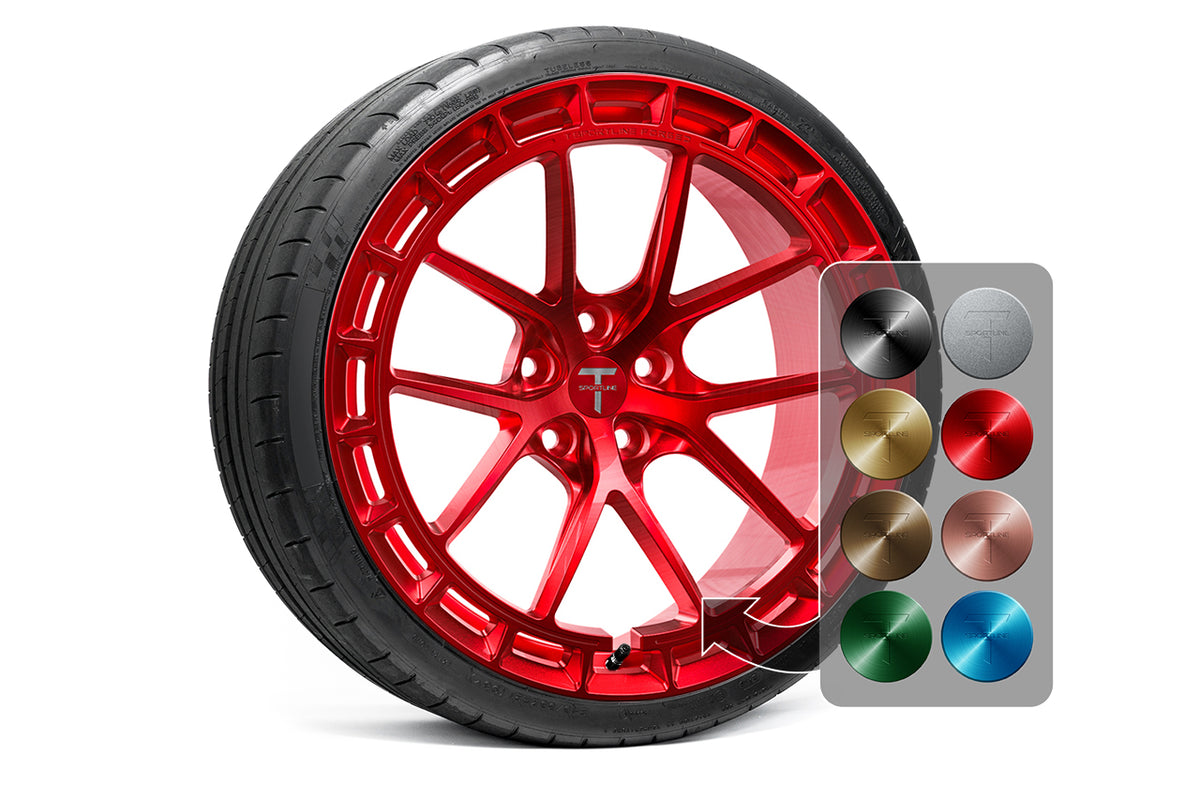 TSW115A Aero 21&quot; Superwide Tesla Model S Plaid &amp; Long Range Fully Forged Lightweight Tesla Wheel and Tire Package (Set of 4)