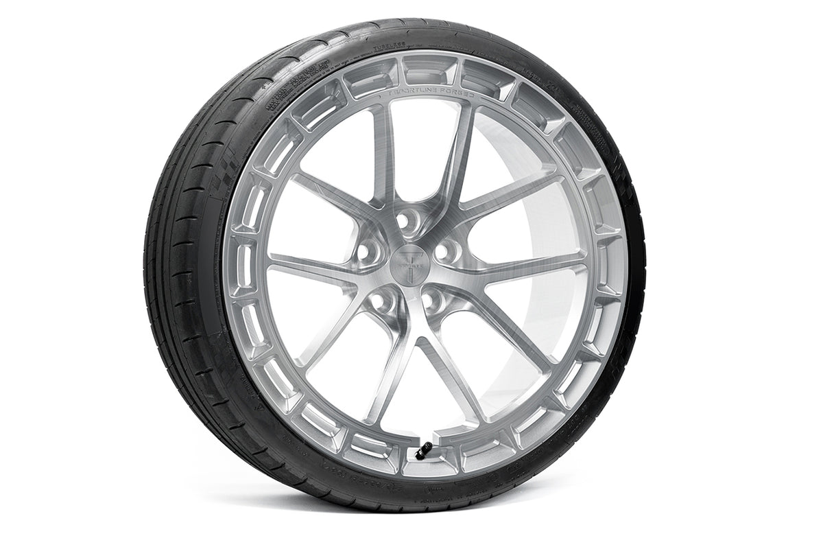 TSW115A Aero 21&quot; Superwide Tesla Model S Plaid &amp; Long Range Fully Forged Lightweight Tesla Wheel and Tire Package (Set of 4)