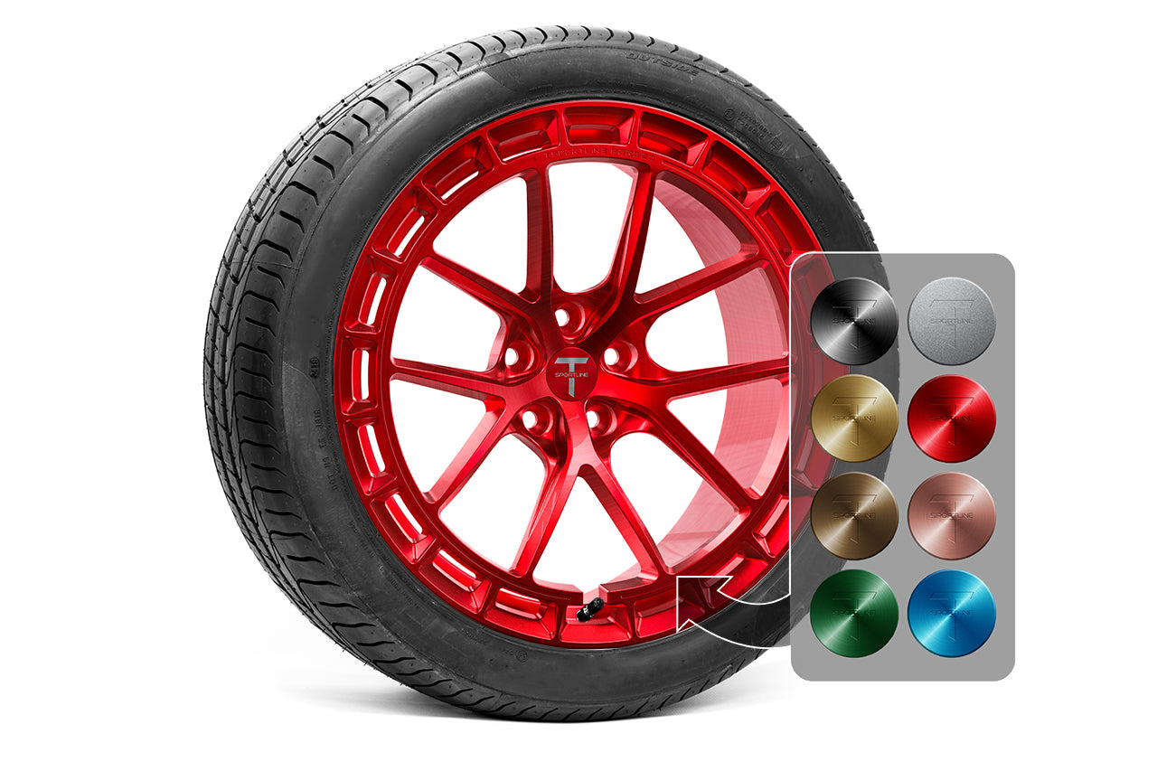 TSW115A Aero 20" Superwide Tesla Model S Plaid & Long Range Fully Forged Lightweight Tesla Wheel and Tire Package (Set of 4)