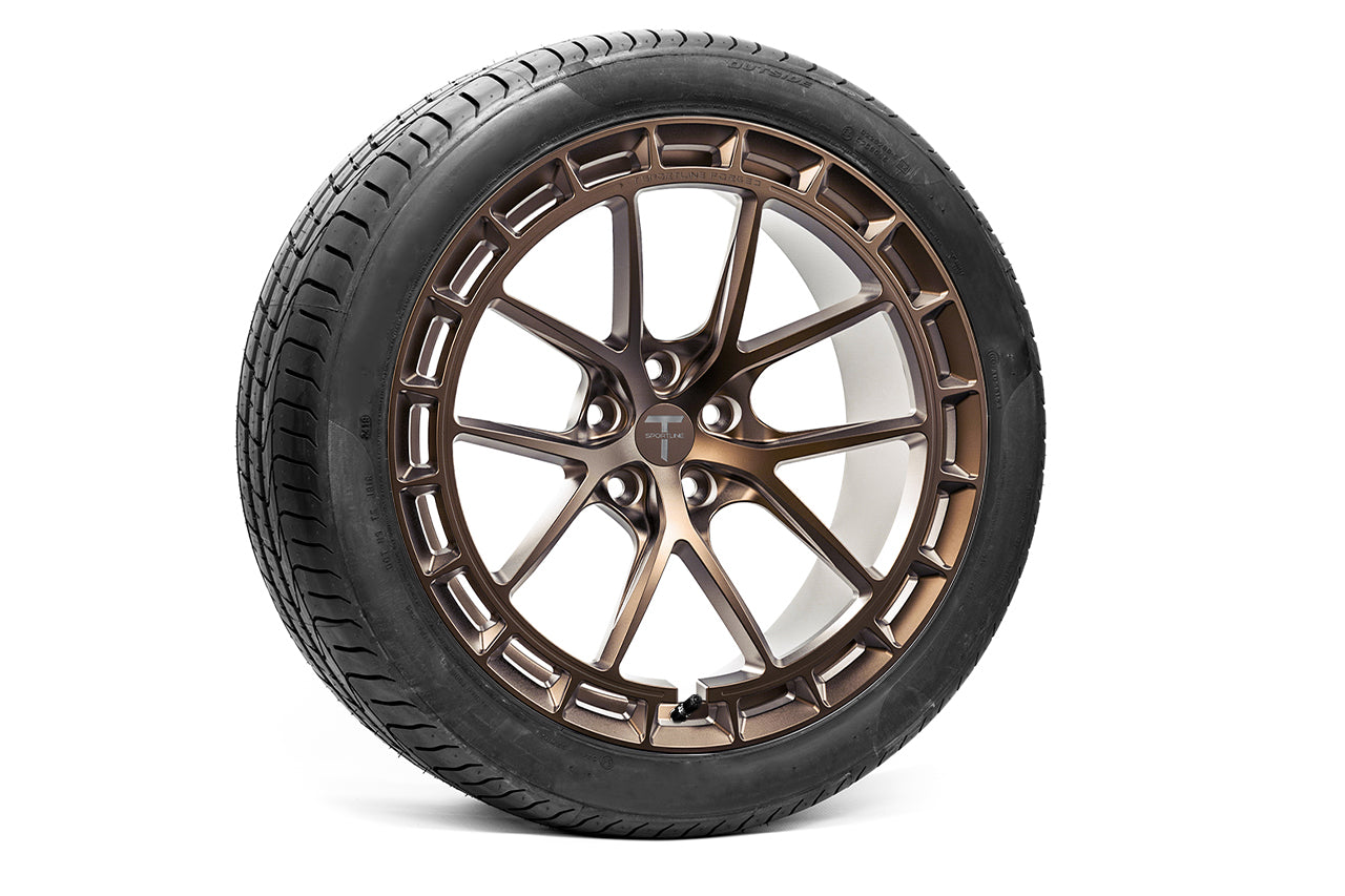 TSW115A Aero 20" Superwide Tesla Model S Plaid & Long Range Fully Forged Lightweight Tesla Wheel and Tire Package (Set of 4)