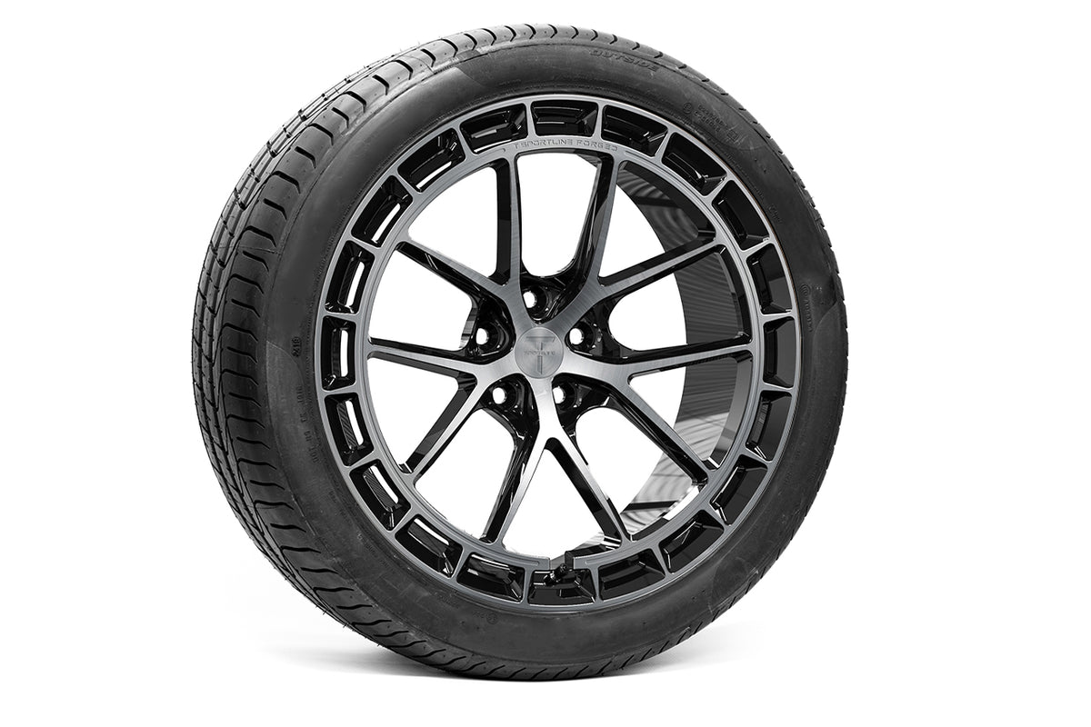 TSW115A Aero 20&quot; Superwide Tesla Model S Plaid &amp; Long Range Fully Forged Lightweight Tesla Wheel and Tire Package (Set of 4)