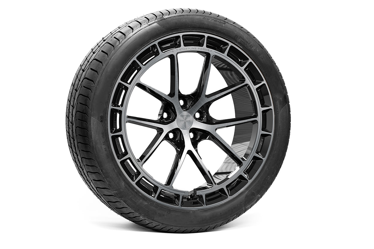 TSW115A Aero 20" Superwide Tesla Model S Plaid & Long Range Fully Forged Lightweight Tesla Wheel and Tire Package (Set of 4)