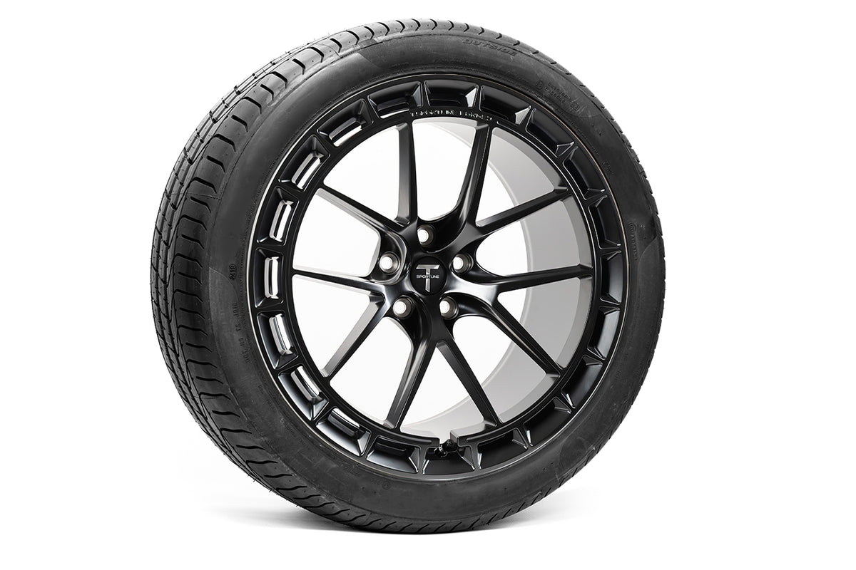 TSW115A Aero 20&quot; Superwide Tesla Model S Plaid &amp; Long Range Fully Forged Lightweight Tesla Wheel and Tire Package (Set of 4)