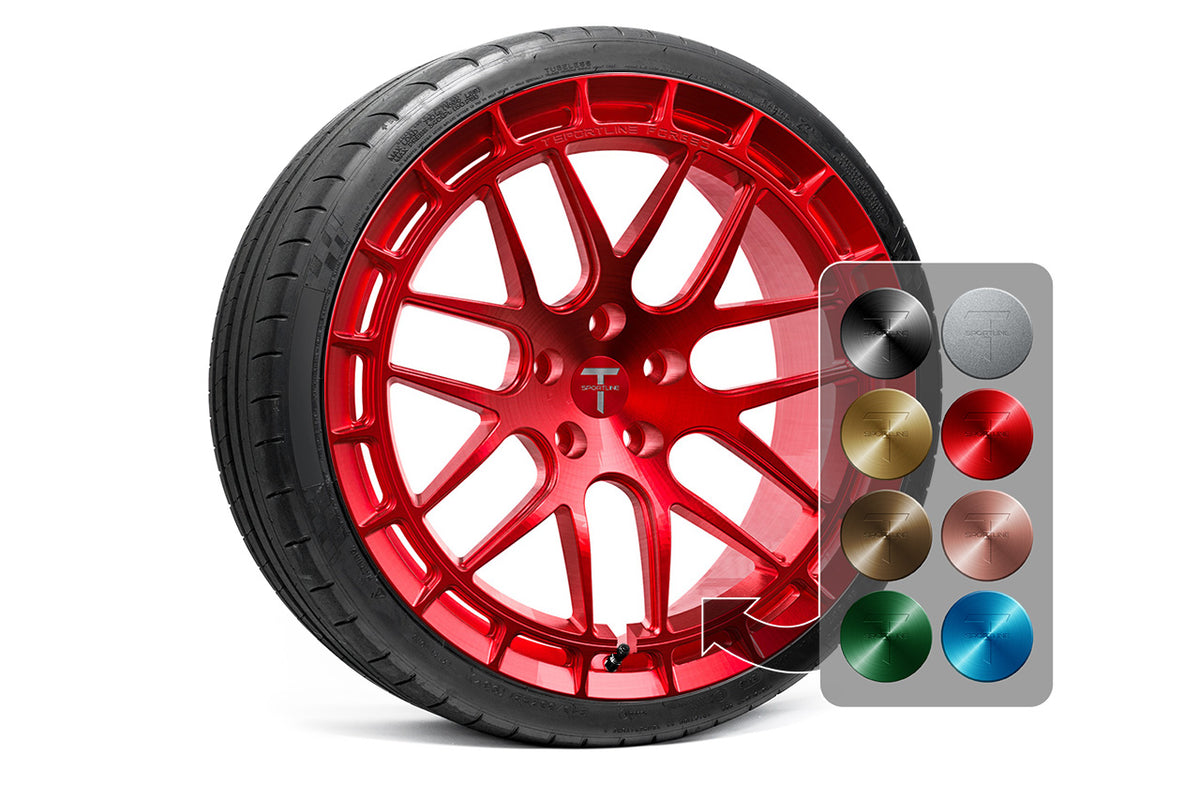 TSW117A 21&quot; Tesla Model S Plaid &amp; Long Range Fully Forged Lightweight Tesla Wheel and Tire Package (Set of 4)