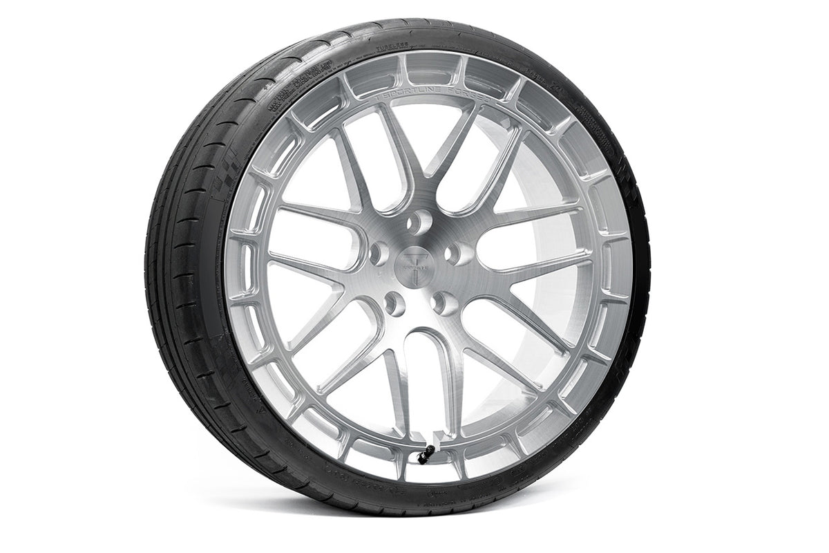 TSW117A 21&quot; Tesla Model S Plaid &amp; Long Range Fully Forged Lightweight Tesla Wheel and Tire Package (Set of 4)