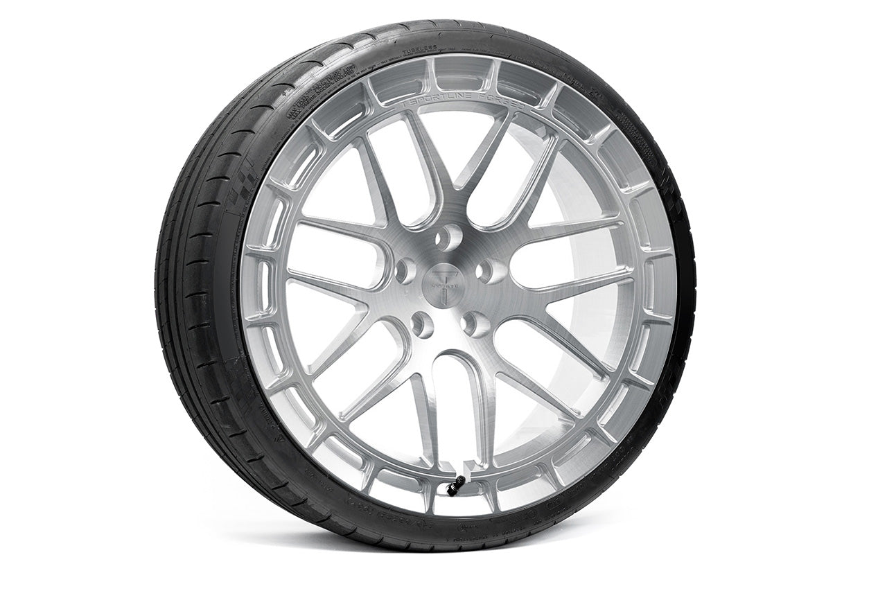 TSW117A 21" Tesla Model S Plaid & Long Range Fully Forged Lightweight Tesla Wheel and Tire Package (Set of 4)