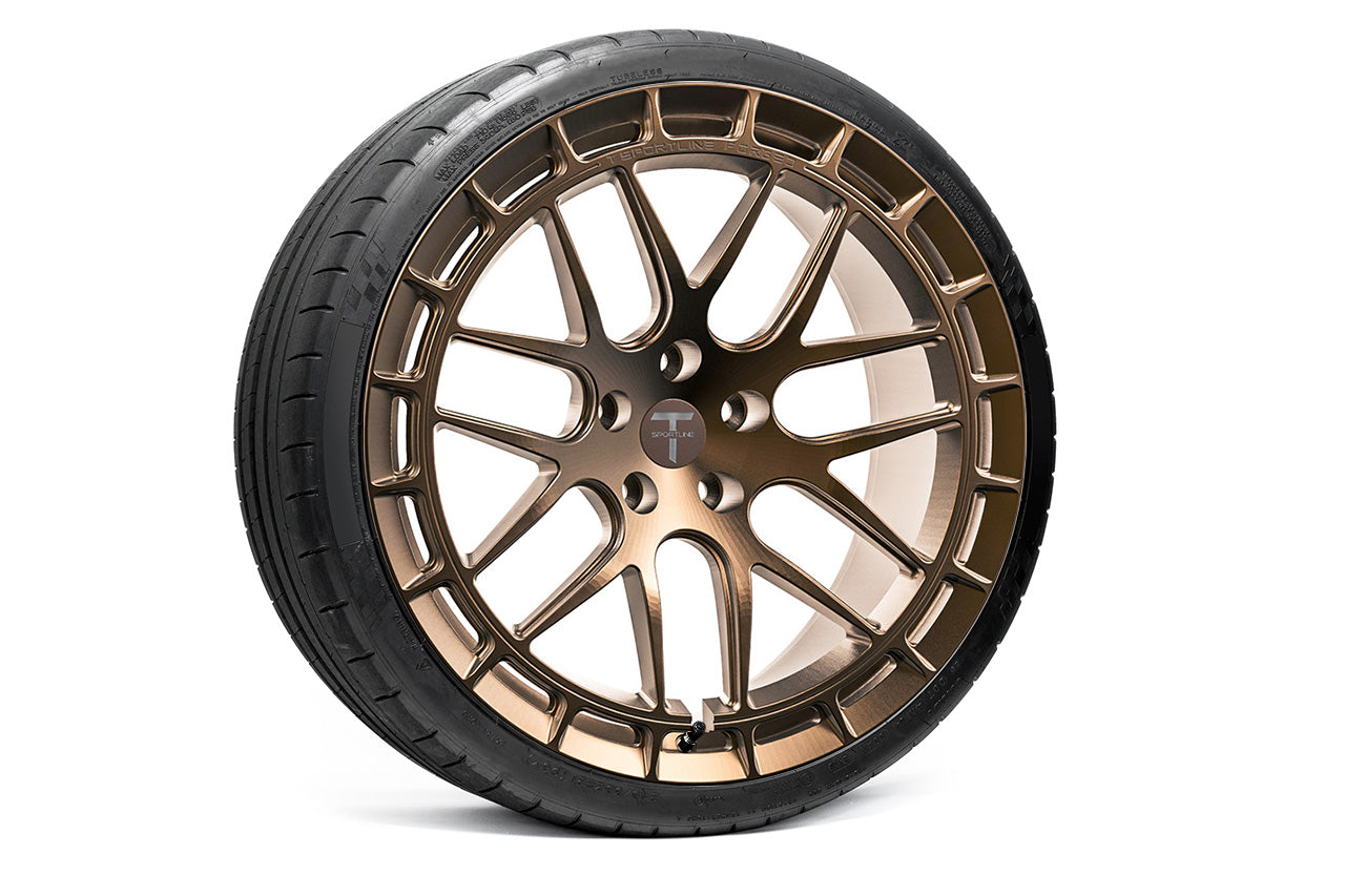 TSW117A 21" Tesla Model S Plaid & Long Range Fully Forged Lightweight Tesla Wheel and Tire Package (Set of 4)