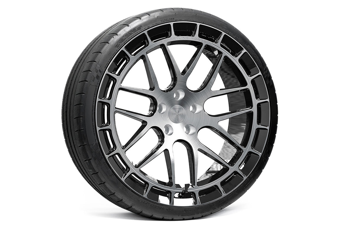 TSW117A 21&quot; Tesla Model S Plaid &amp; Long Range Fully Forged Lightweight Tesla Wheel and Tire Package (Set of 4)
