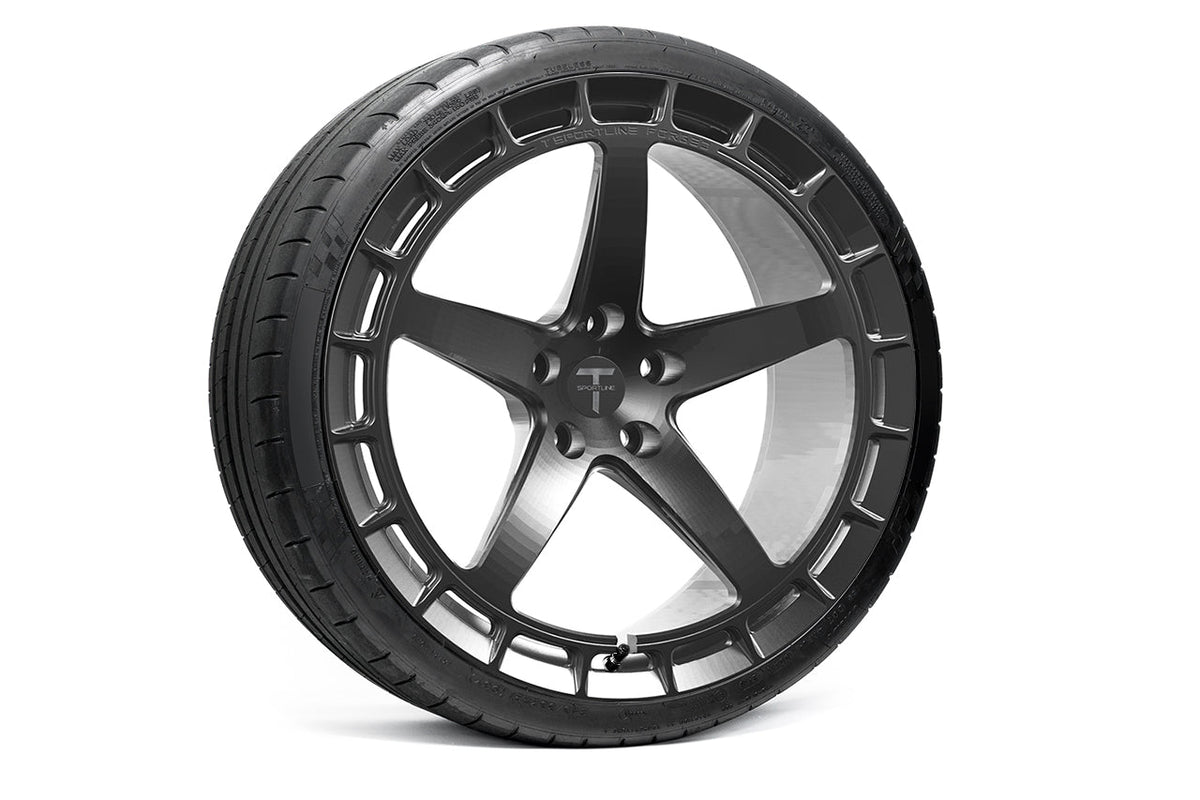 TSW150A 21&quot; Tesla Model S Plaid &amp; Long Range Fully Forged Lightweight Tesla Wheel and Tire Package (Set of 4)