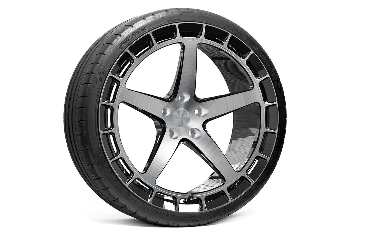 TSW150A 21&quot; Tesla Model S Plaid &amp; Long Range Fully Forged Lightweight Tesla Wheel and Tire Package (Set of 4)