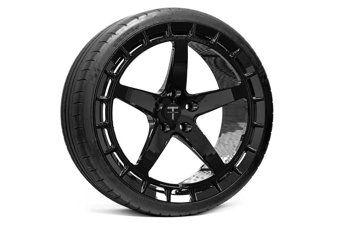 TSW150A 21&quot; Tesla Model S Plaid &amp; Long Range Fully Forged Lightweight Tesla Wheel and Tire Package (Set of 4)
