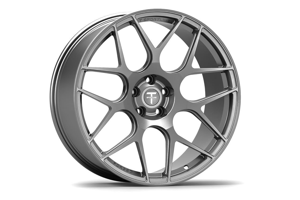 TXL117 21" Tesla Model S Plaid & Long Range Fully Forged Lightweight Tesla Wheel and Tire Package (Set of 4)