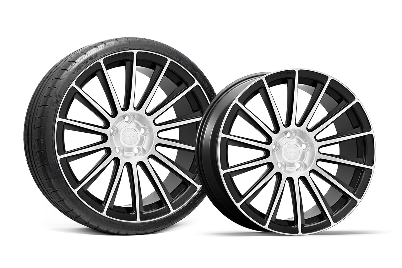 TS114 21" Tesla Model S Long Range & Plaid Wheel and Tire Package (Set of 4)
