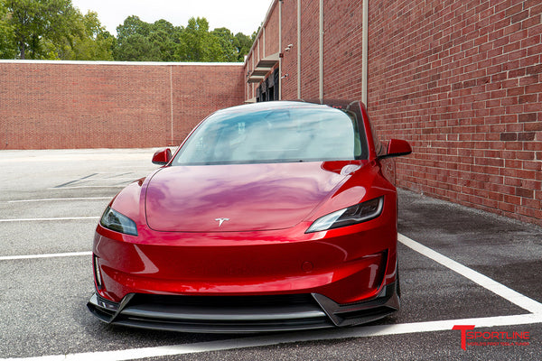 Tesla Model 3 Highland Performance Carbon Fiber Front Apron / Splitter ...