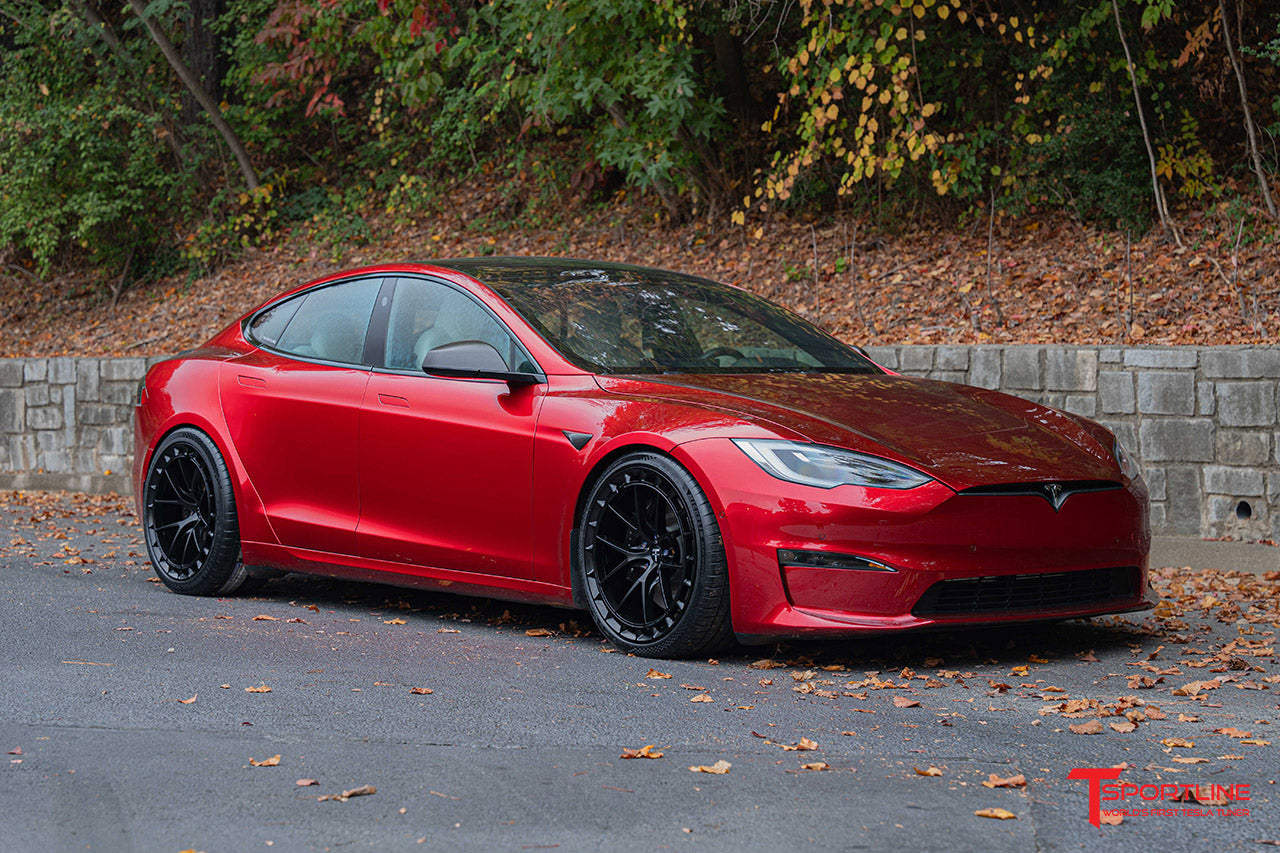 TSW115A Aero 21" Superwide Tesla Model S Plaid & Long Range Fully Forged Lightweight Tesla Wheel and Tire Package (Set of 4)