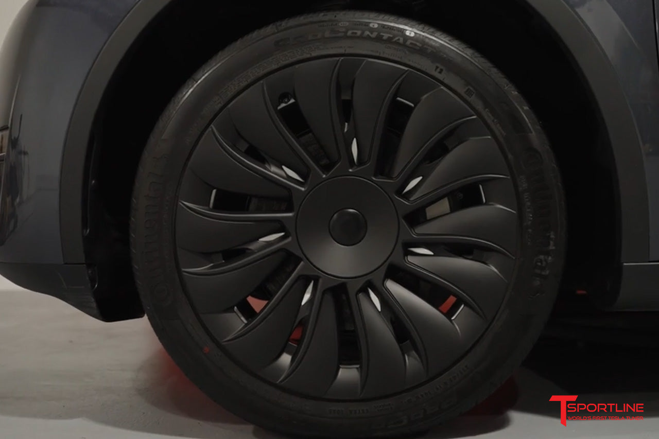 TSY14 Tesla Model Y Uberturbine Styled Aero Wheel Cover for 19 Factor - T  Sportline - Tesla Model S, 3, X & Y Accessories