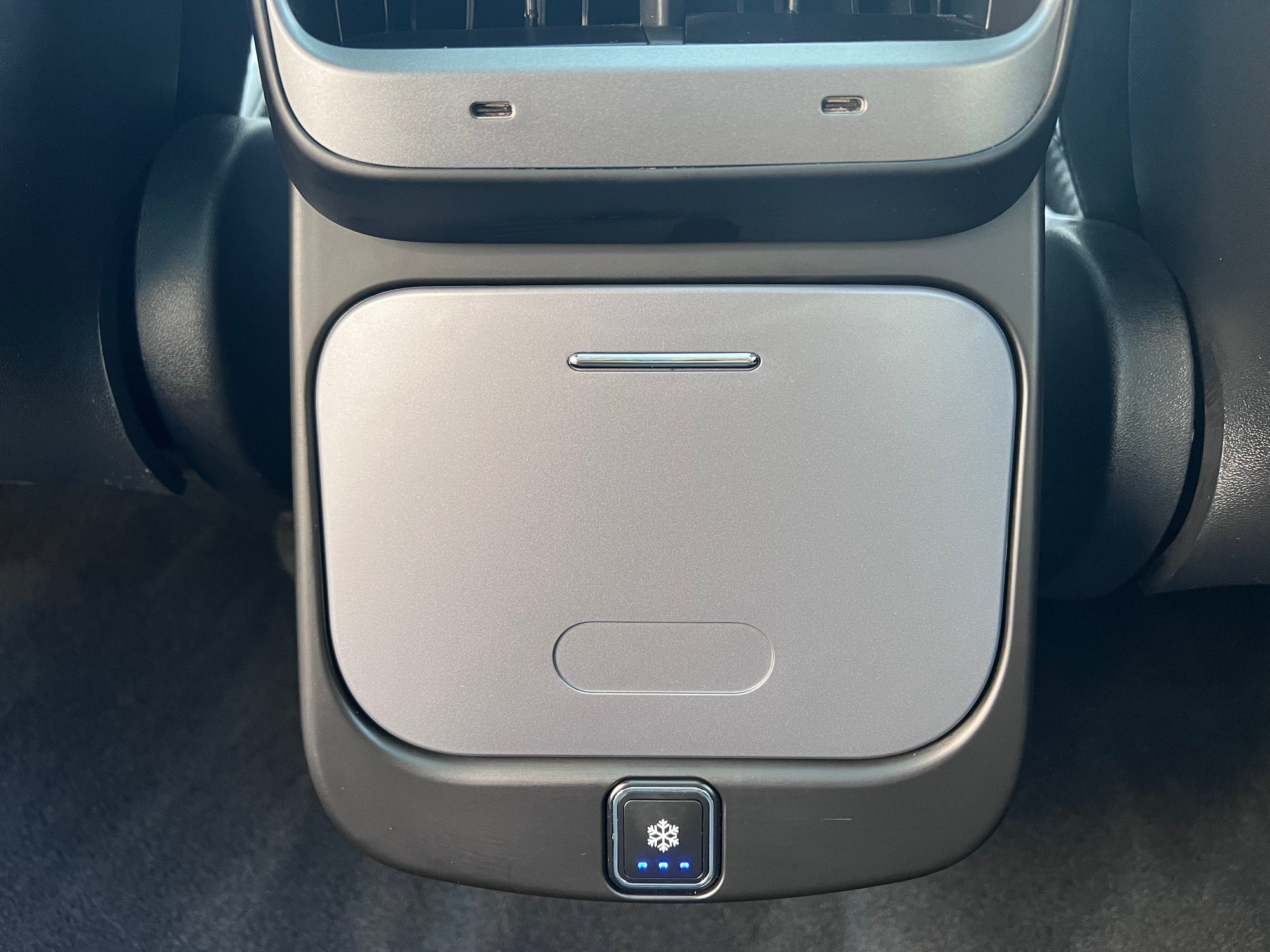 Tesla Model Y Middle Console Integrated & Powered Drink Cooler