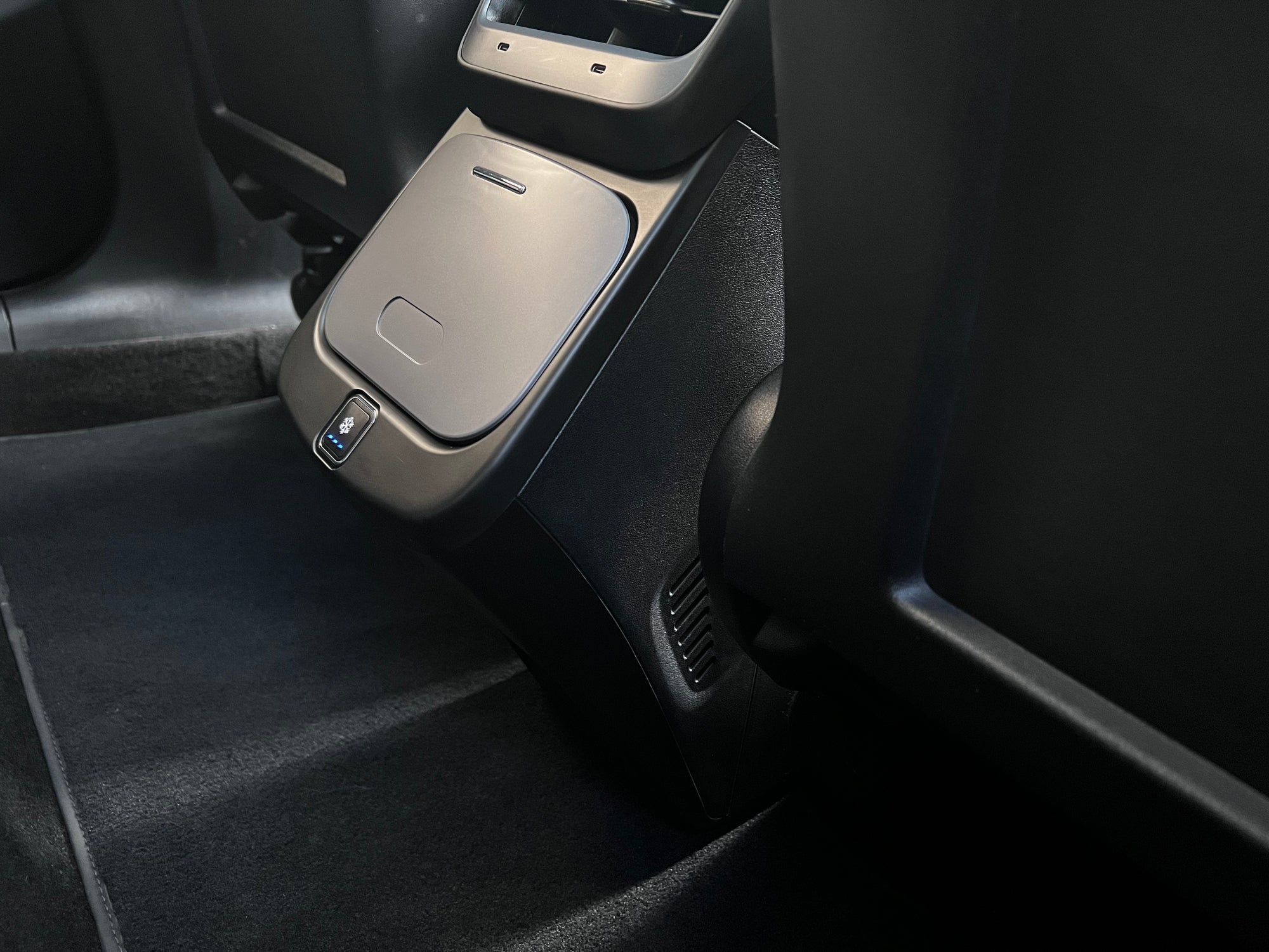 Tesla Model Y Middle Console Integrated & Powered Drink Cooler