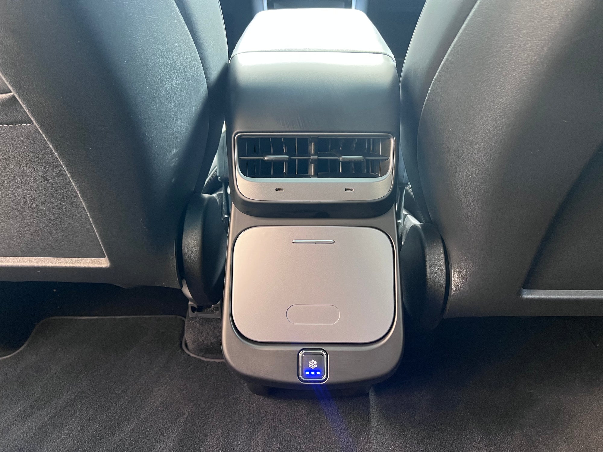Tesla Model Y Middle Console Integrated & Powered Drink Cooler