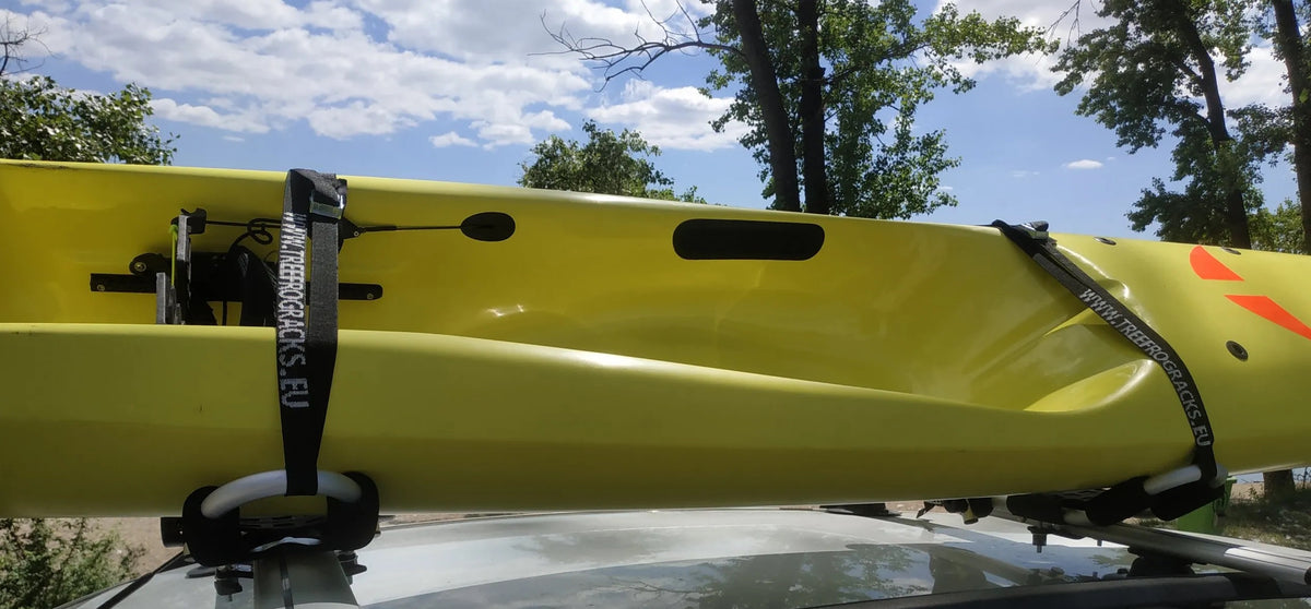 Tesla TreeFrog Pro Crossbar Mounted Kayak Canoe Carrier Rack Adapters