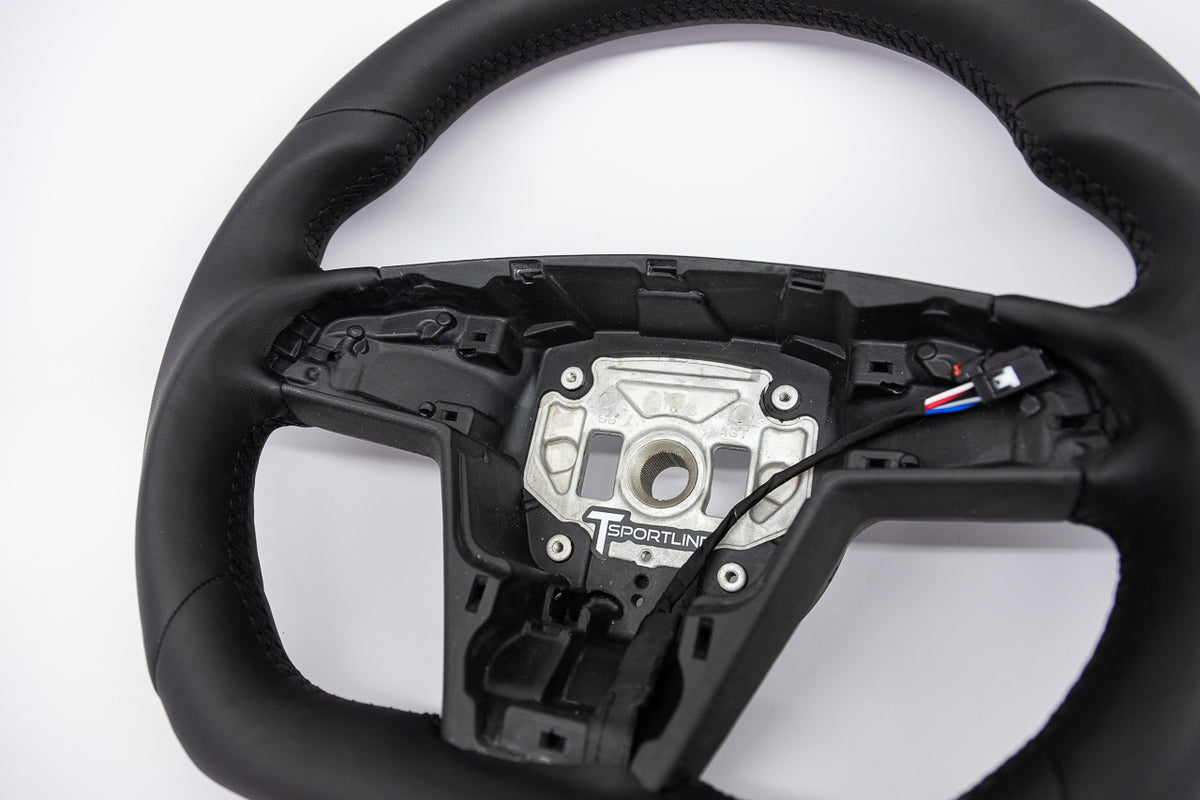 Model S / X Plaid &amp; Long Range Performance Grip Round Steering Wheel Yoke Replacement 2021-Present