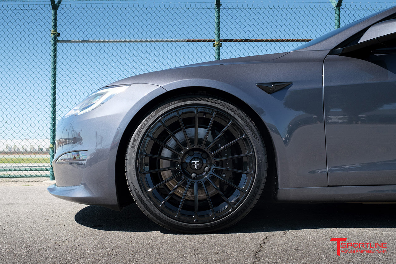 TS118 21" Tesla Model S Long Range & Plaid Wheel and Tire Package (Set of 4)