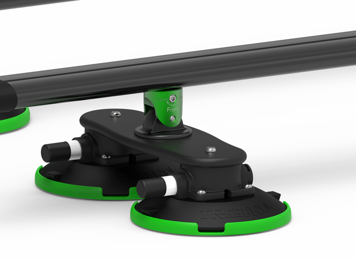 Tesla Vacuum Cup Quick Mount Black Crossbar Multi-Sport &amp; Cargo TreeFrog Pro Roof Rack