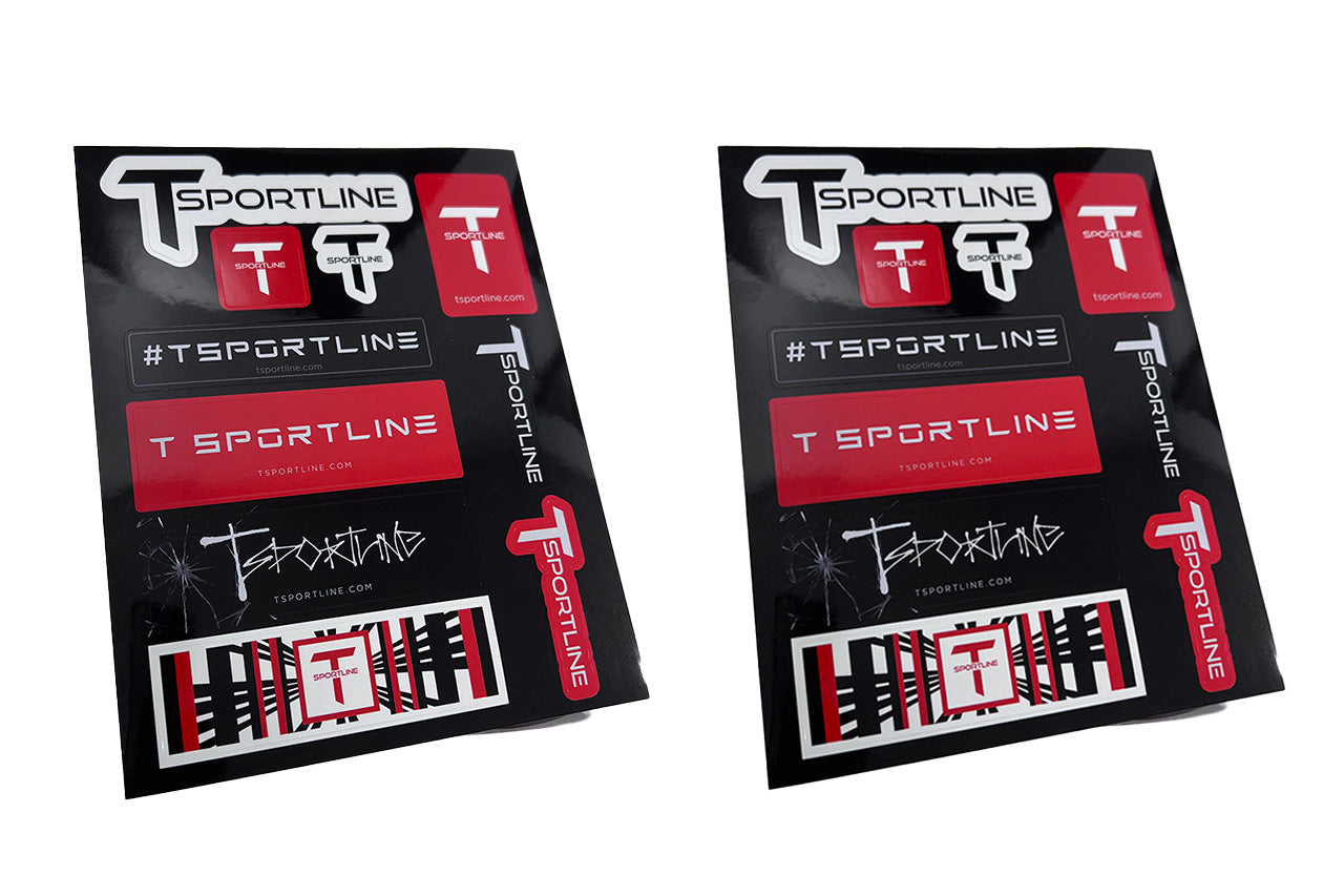 T Sportline Logo, Tesla Cybertruck Window Crack, Plaid Decal & Sticker 10-Pack