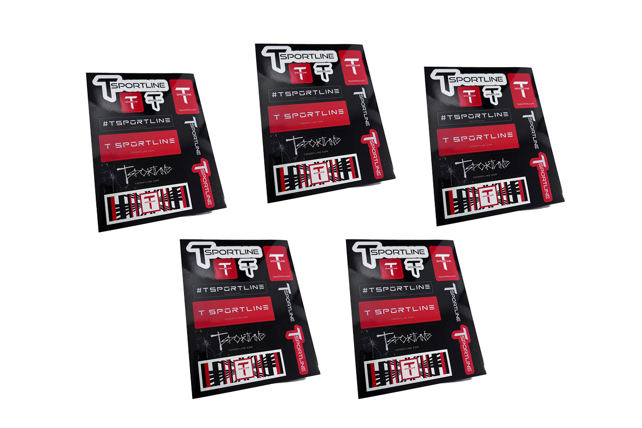 T Sportline Logo, Tesla Cybertruck Window Crack, Plaid Decal & Sticker 10-Pack