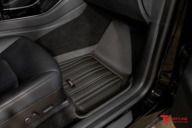 3D MAXpider Floor Mats For Tesla Model 3 (2020-2021) - Black Elitect Full Set, Waterproof & Custom Fit