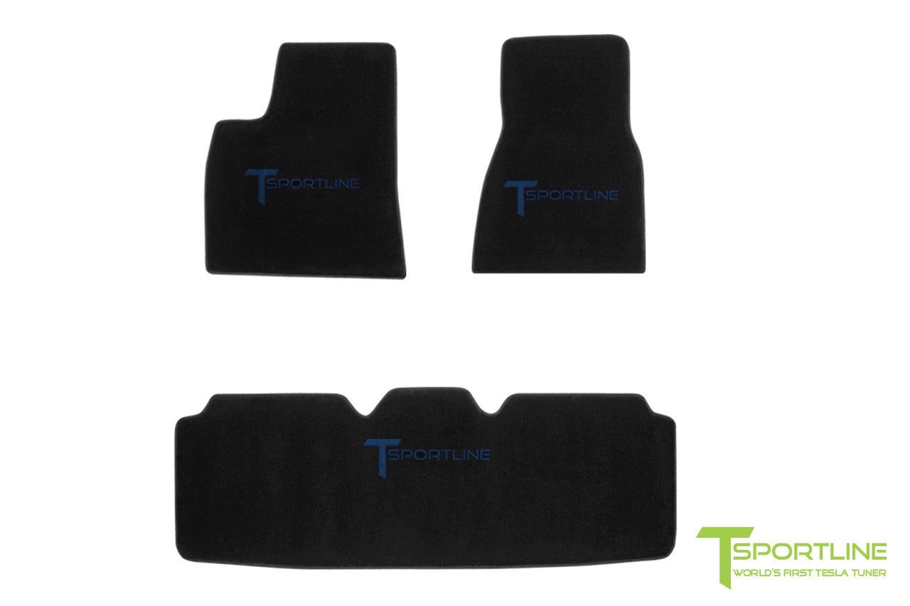 High-quality 3-Piece floor mats for Tesla Model S by T Sportline.