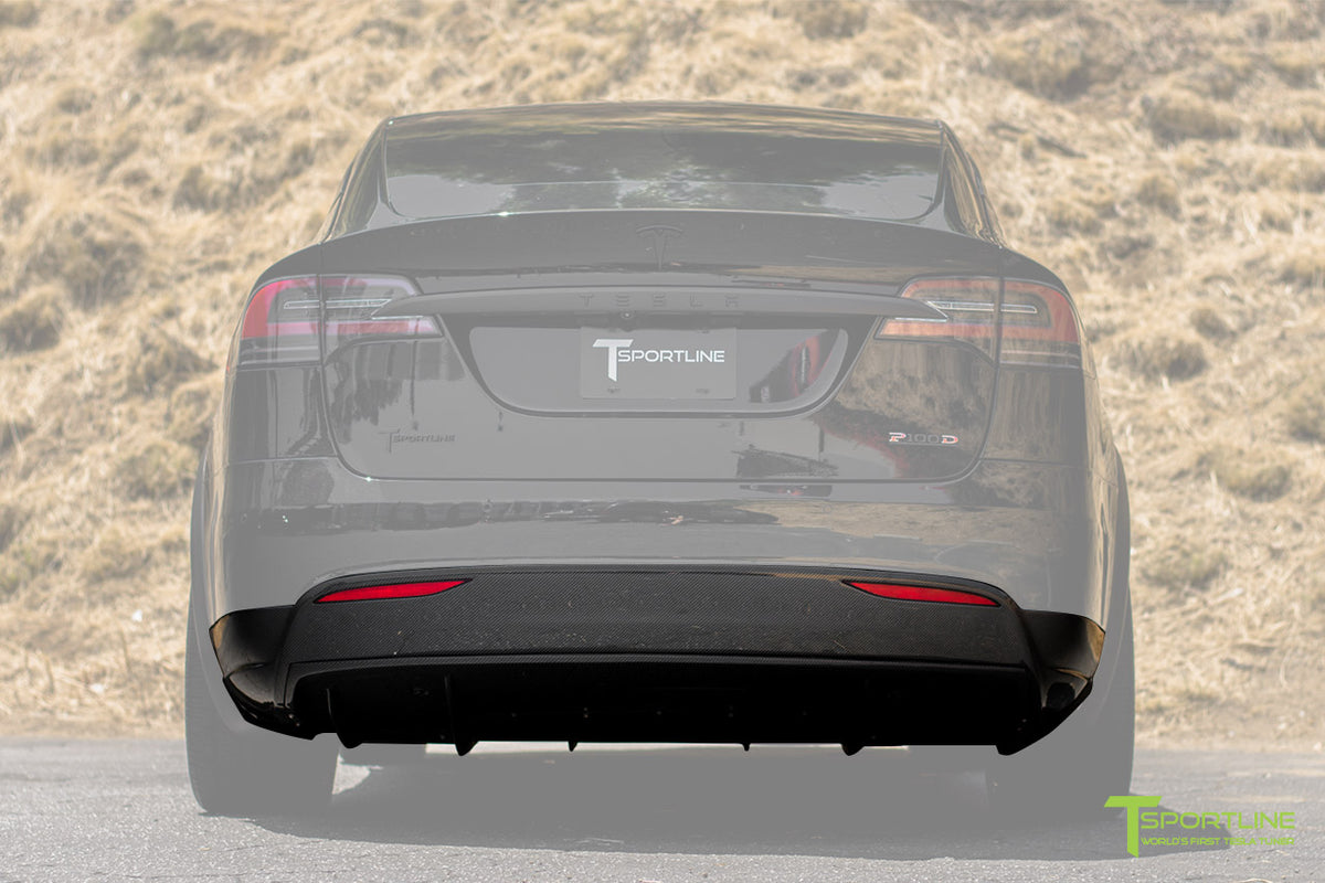 Tesla Model X Carbon Fiber Rear Diffuser