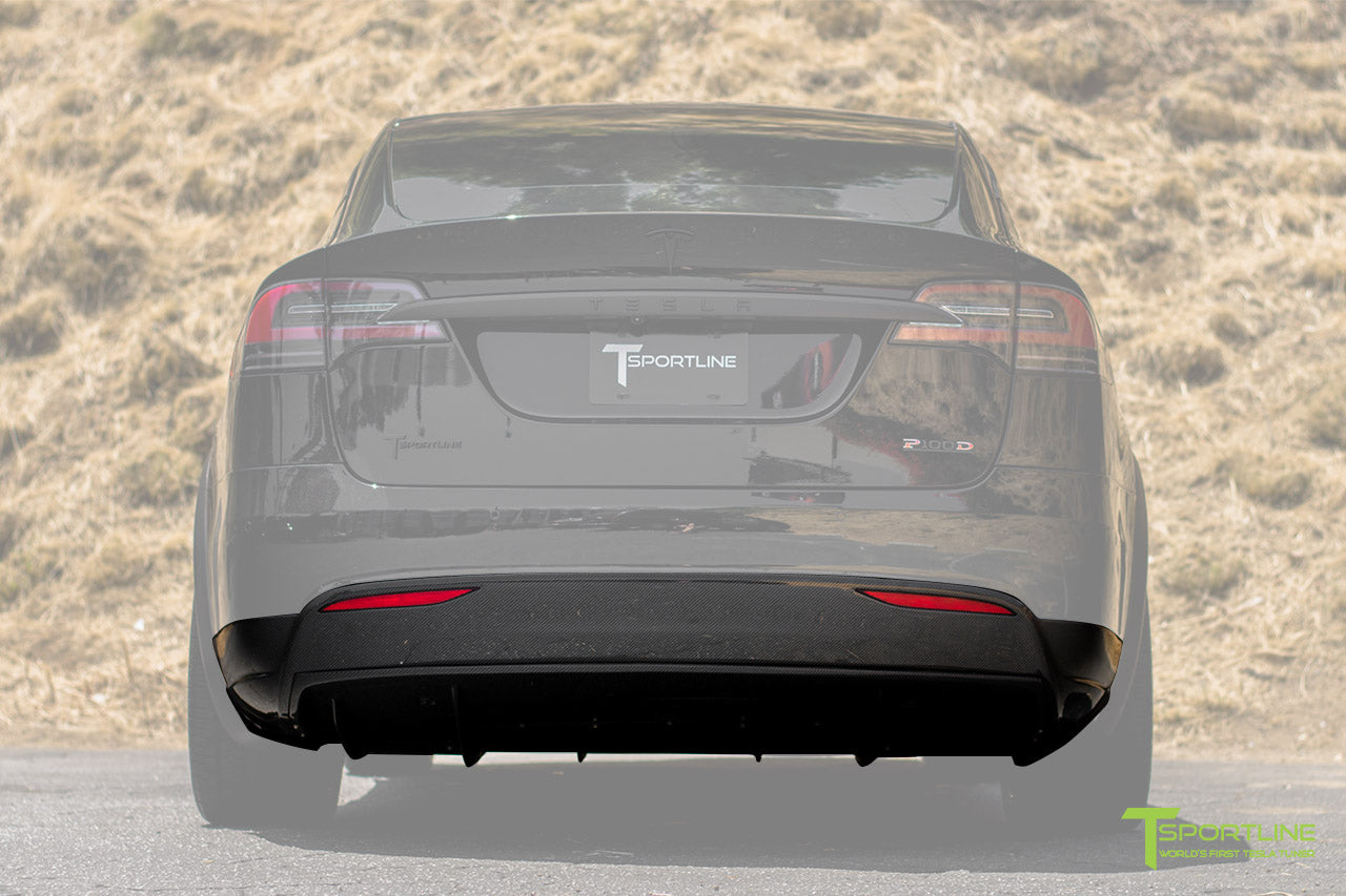 Tesla Model Y Carbon Fiber Rear Diffuser - T Sportline - Tesla Model S, 3,  X & Y Accessories