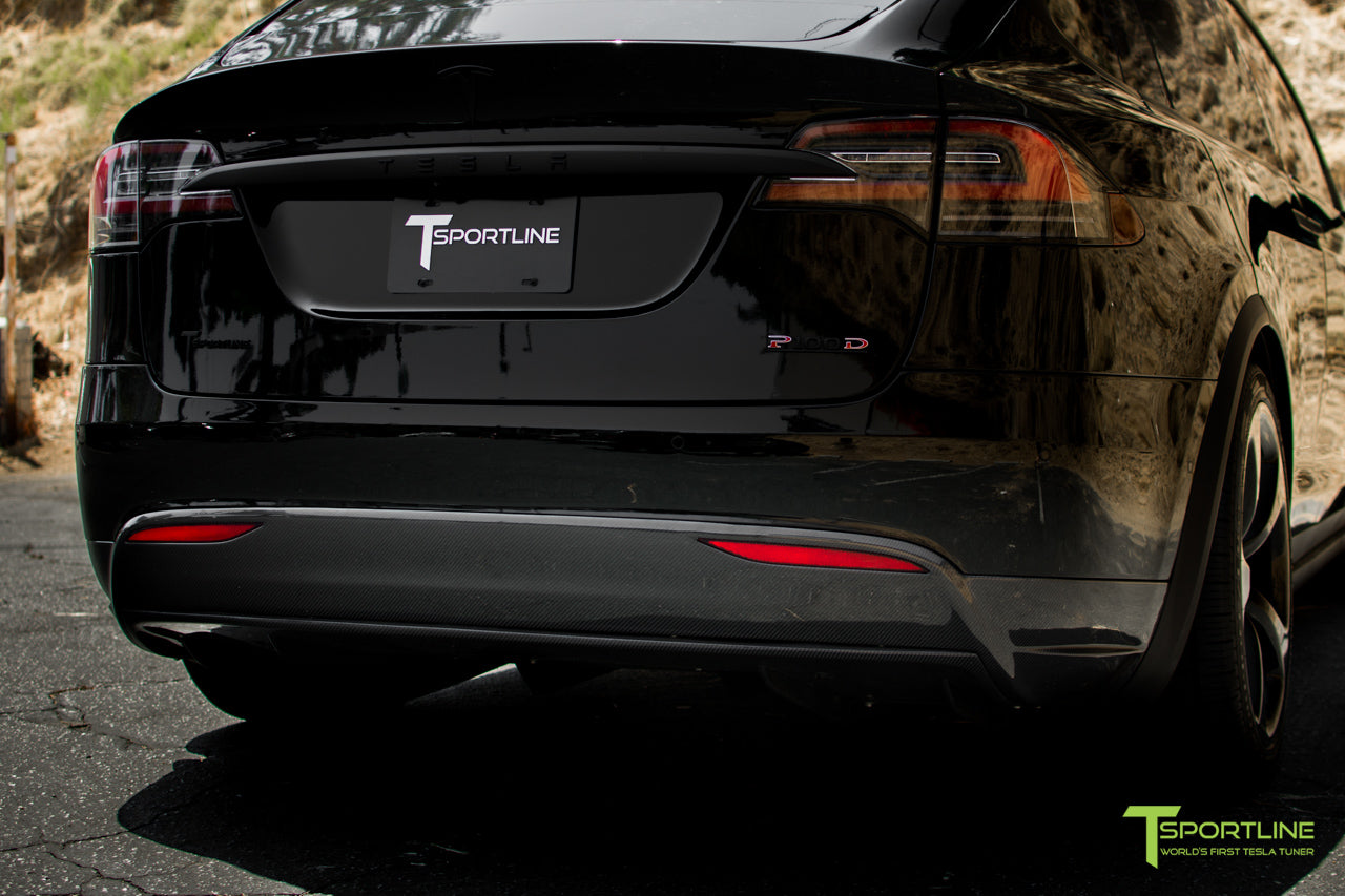 Tesla Model X Carbon Fiber Rear Diffuser