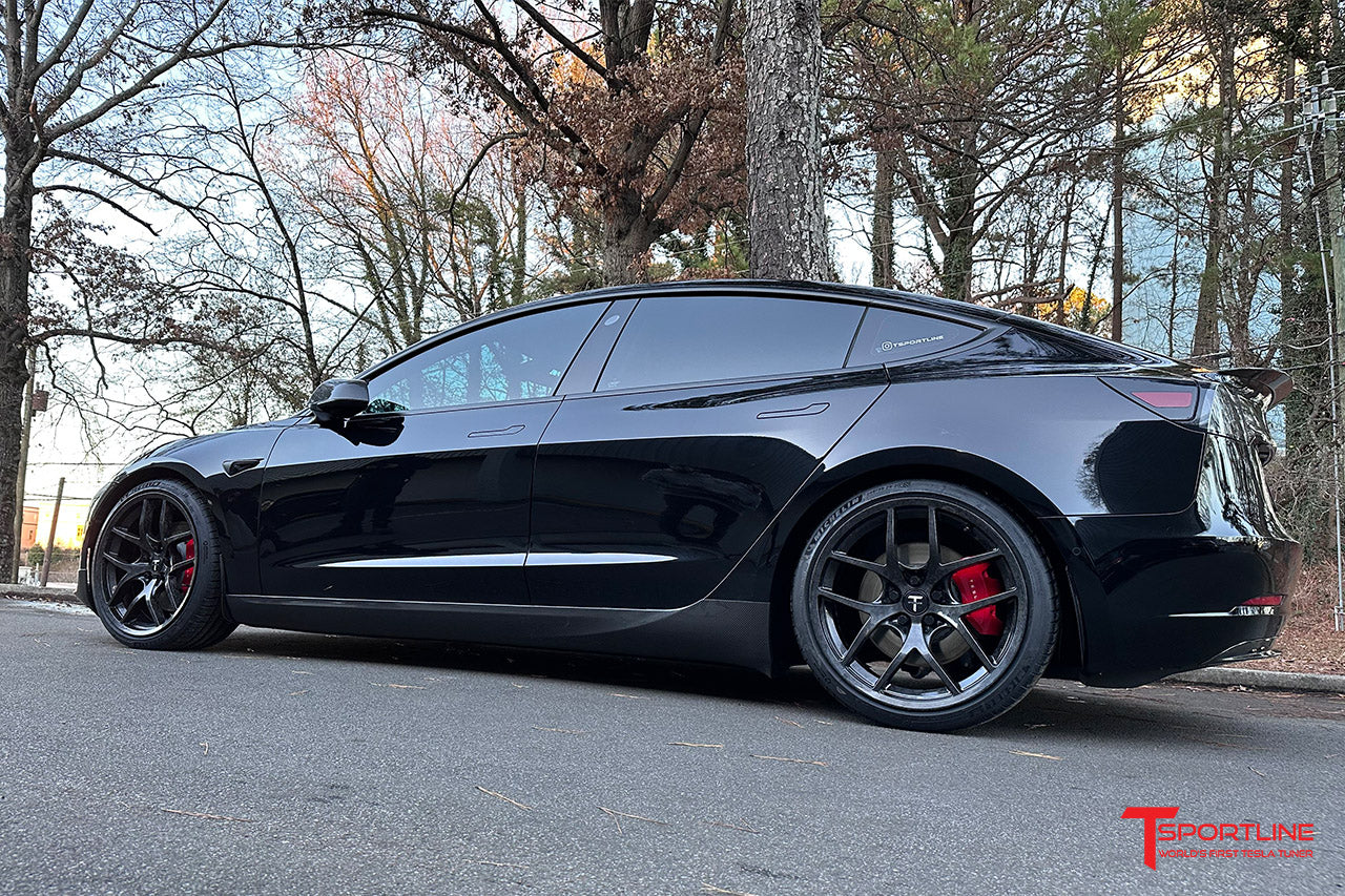 TSC 20 Tesla Model 3 Forged Carbon Fiber Wheel Set of 4 T Sportline Tesla Model S 3 X Y Accessories