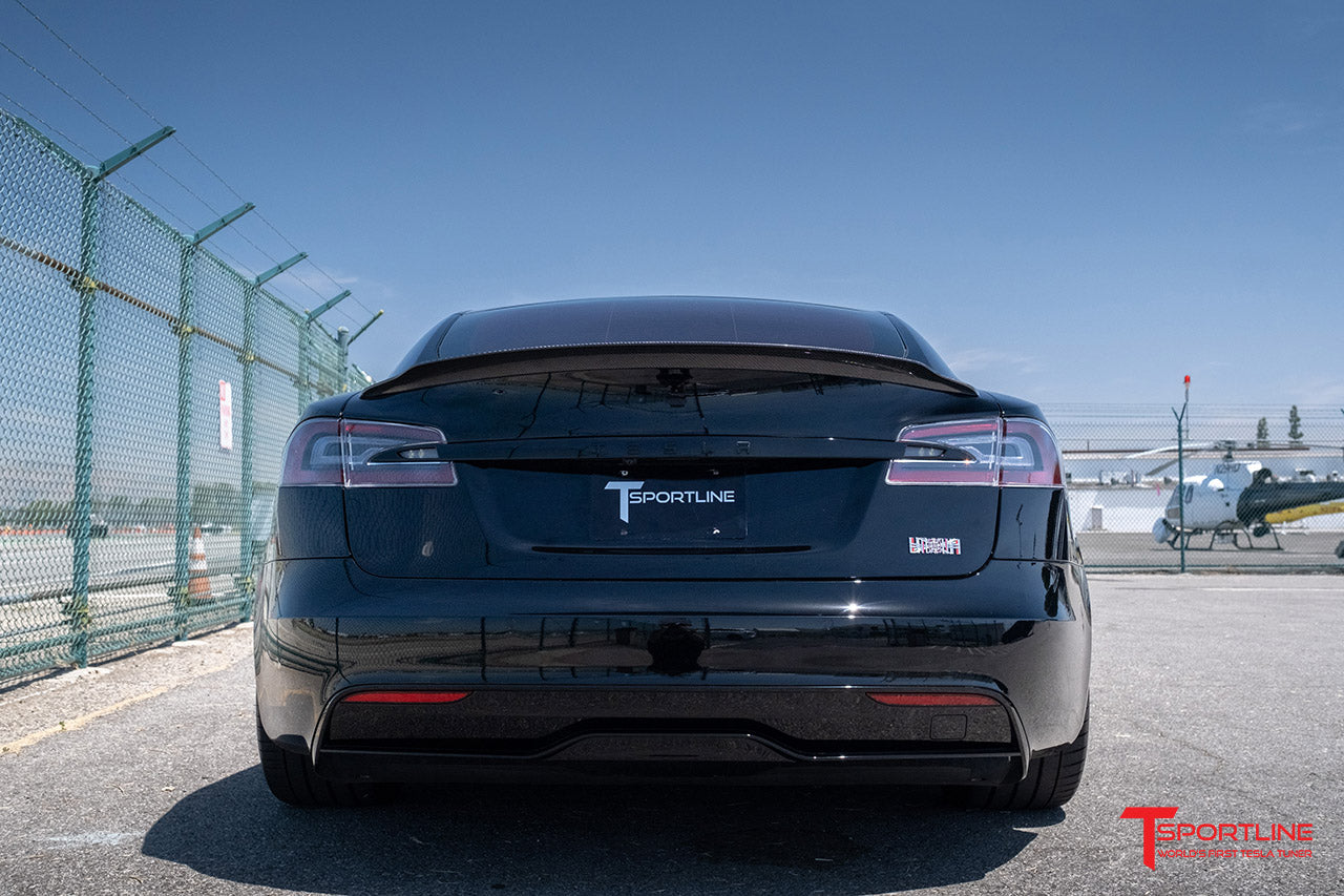 Tesla Model S Carbon Fiber Sport Trunk Decklid Spoiler