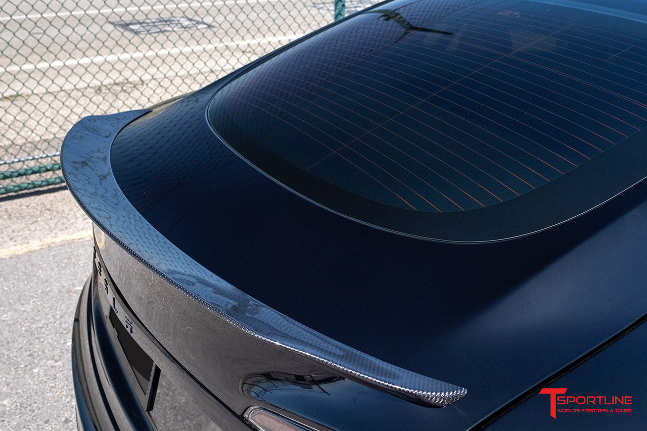 Tesla Model S Carbon Fiber Sport Trunk Decklid Spoiler