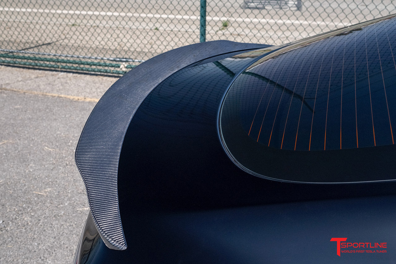 Tesla Model S Carbon Fiber Sport Trunk Decklid Spoiler