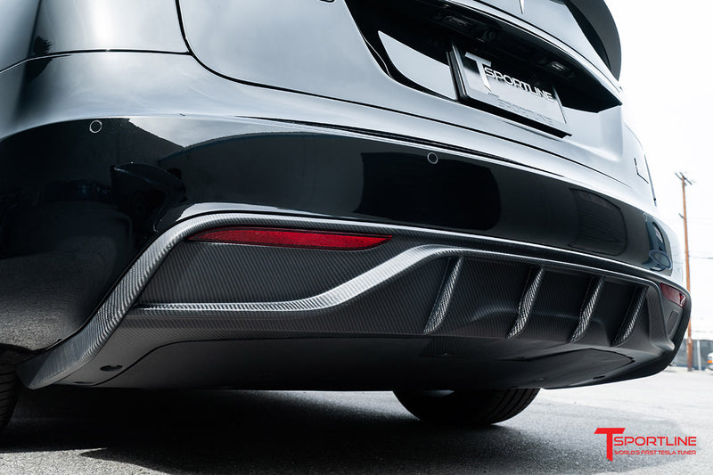 Tesla Model S Long Range & Plaid Carbon Fiber Rear Aero Diffuser (2021 ...
