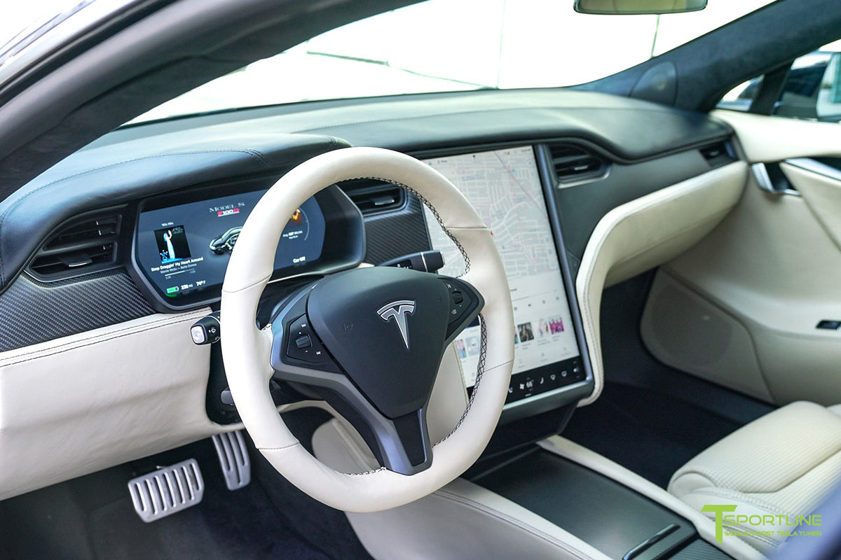Tesla Model X Steering Wheel Custom Upholstered (2016 - 2020)