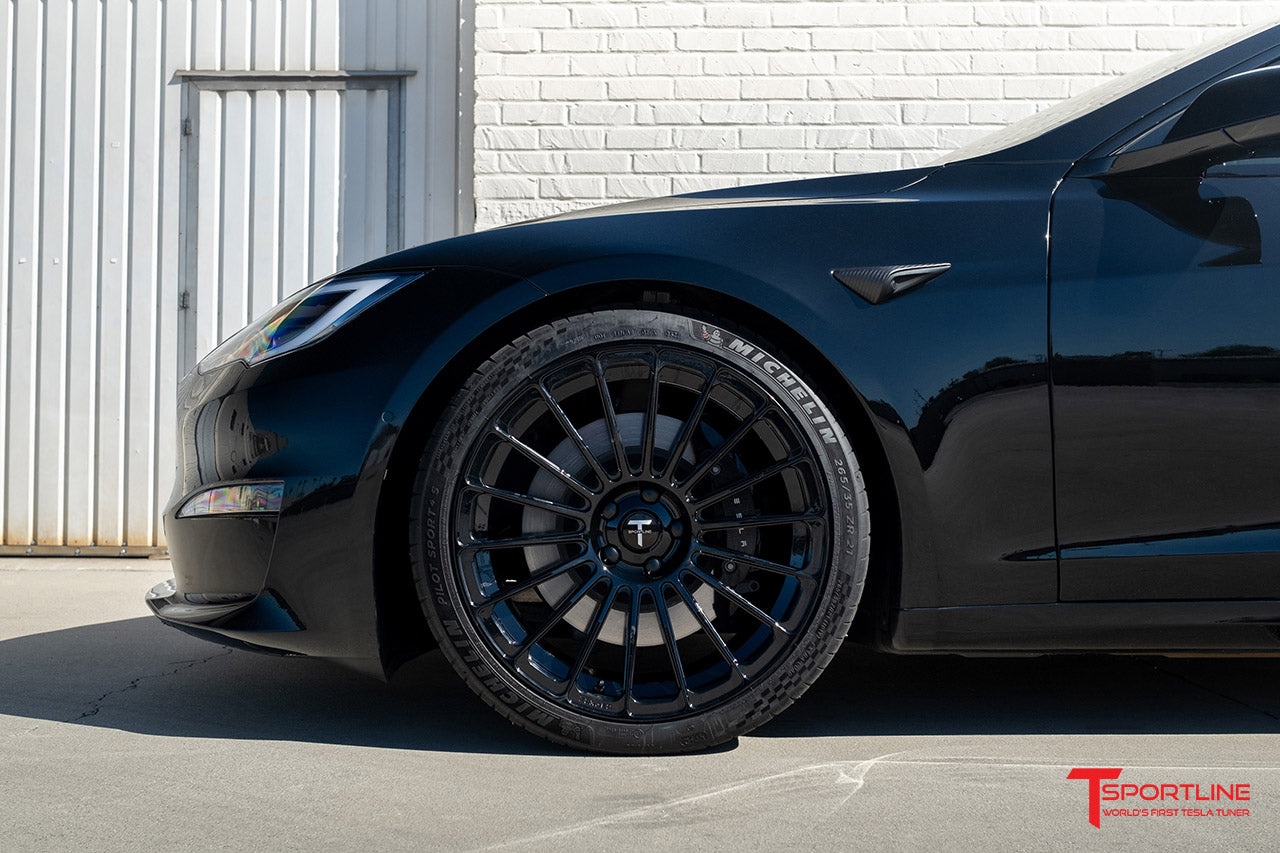 TS118 21" Tesla Model S Long Range & Plaid Wheel and Tire Package (Set of 4)