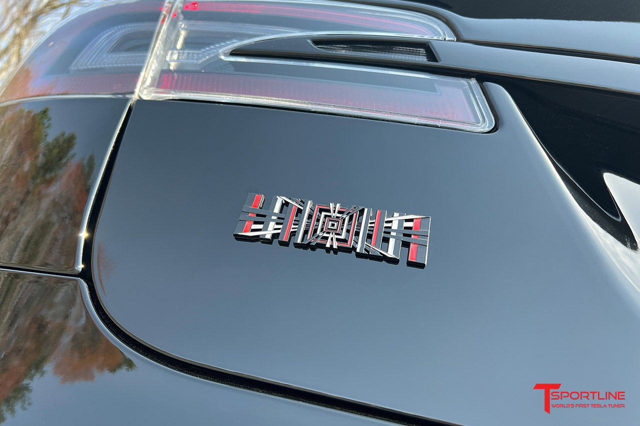 Tesla PLAID Logo Badge Trunk Emblem