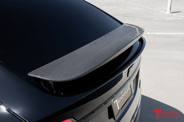 Tesla Model X Carbon Fiber Rear Wing - T Sportline - Tesla Model S, 3 ...