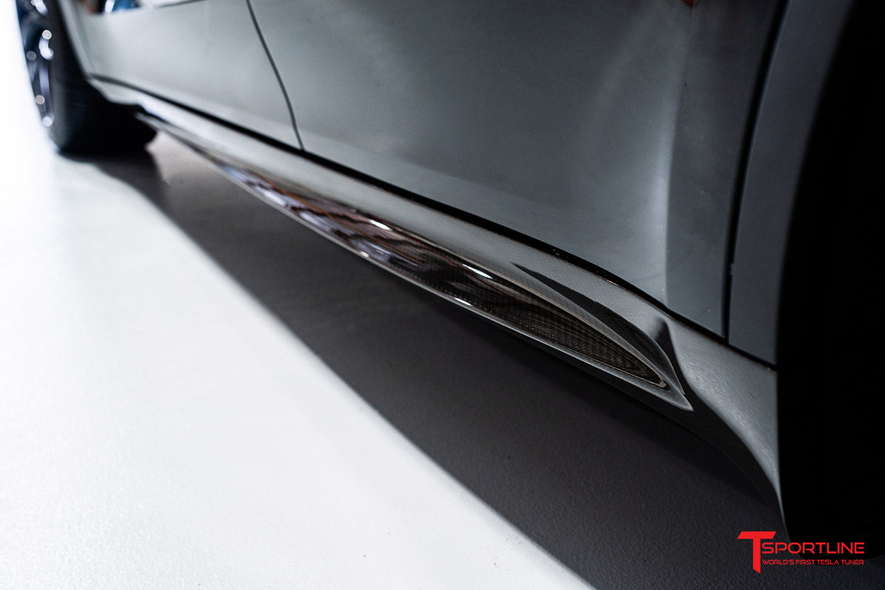 Tesla Model Y Carbon Fiber Side Skirts (Set of 2)