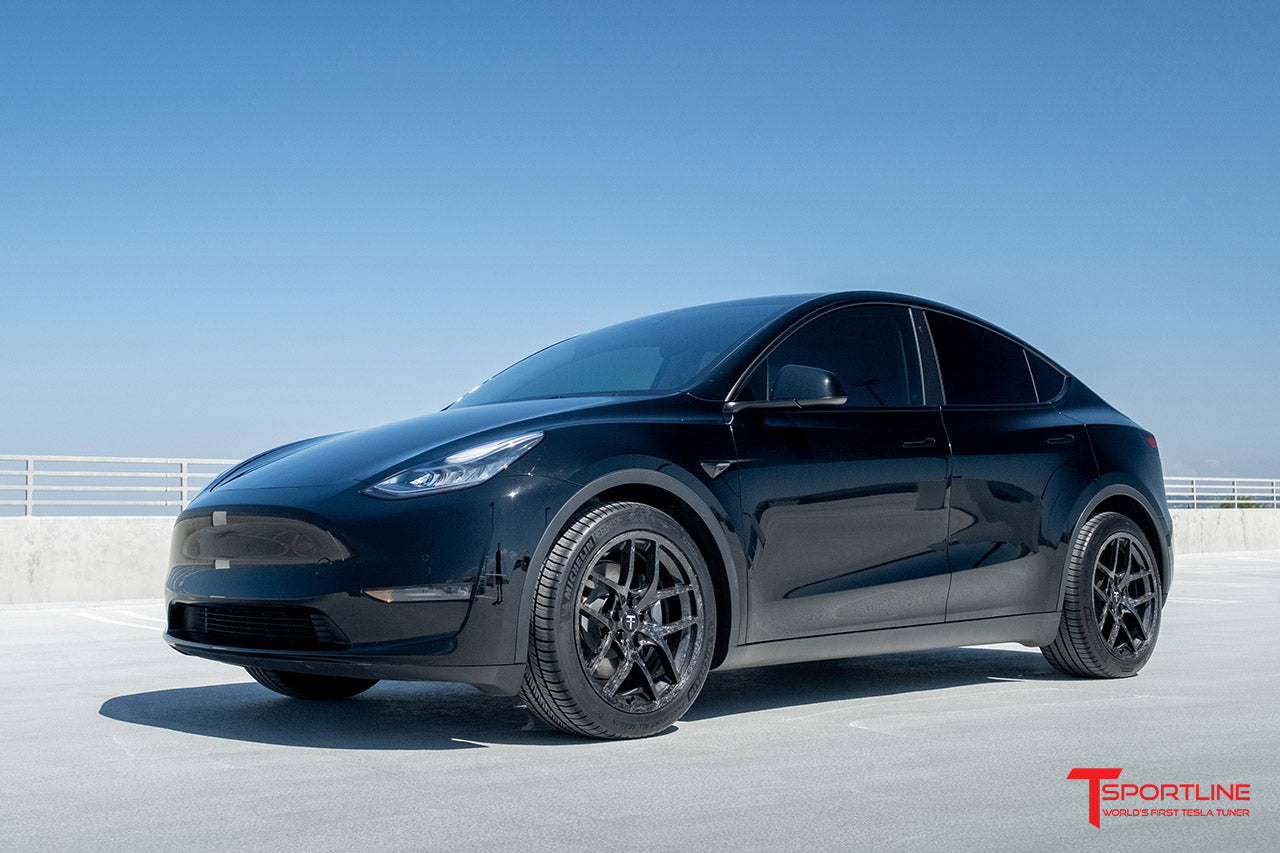 TSC 20 Tesla Model Y Forged Carbon Fiber Wheel and Tire Package (Set - T  Sportline - Tesla Model S, 3, X & Y Accessories
