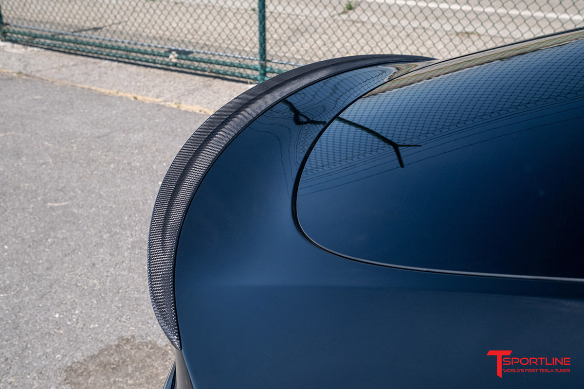 Tesla Model Y Carbon Fiber Executive Trunk Spoiler - T Sportline - Tesla  Model S, 3, X & Y Accessories